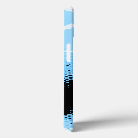 Hellblaue Grafik Case-Mate iPhone Hülle (Rückseite / Rechts)