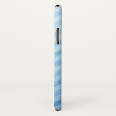 Hellblaue Grunge-Streifen Case-Mate iPhone Hülle (Hinten/Rechts)