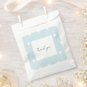 Hellblaue Herzen bevorzugen Tasche Geschenktütchen (Ausgeschnitten)