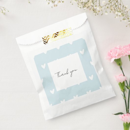 Hellblaue Herzen bevorzugen Tasche Geschenktütchen (Versiegelt)