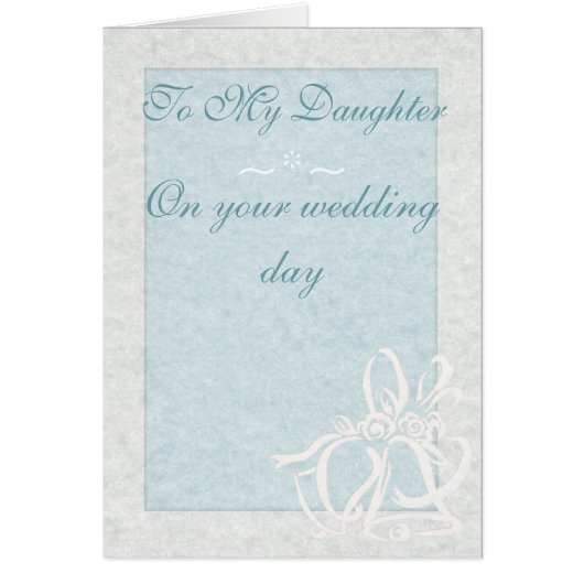 Hellblaue Hochzeits-Karte (Vorne)