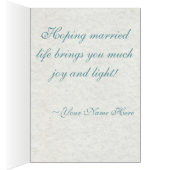 Hellblaue Hochzeits-Karte (Innen (Rechts))