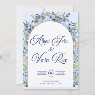 Hellblaue Hochzeitseinladung Save The Date