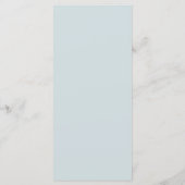 hellblaue Hochzeitskarte Programm (Rückseite)