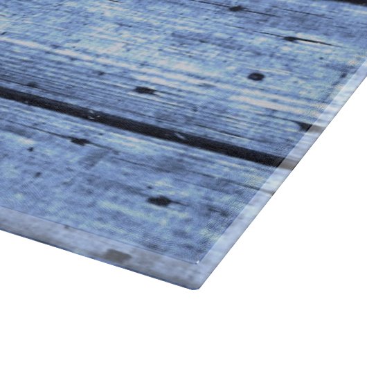 Hellblaue hölzerne Planken-großes Schneidebrett (Ecke)