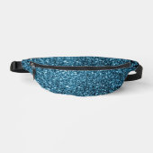 Hellblaue Imitate Glitzer Glitzern Bauchtasche (Vorderseite)
