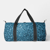 Hellblaue Imitate Glitzer Glitzern Duffle Bag (Vorderseite)