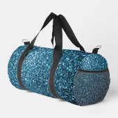 Hellblaue Imitate Glitzer Glitzern Duffle Bag (Rechte Ecke)