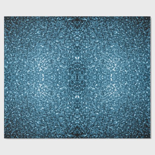 Hellblaue Imitate Glitzer Glitzern Geschenkpapier (Flach)