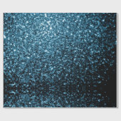 Hellblaue Imitate Glitzer Glitzern Geschenkpapier (Flach)