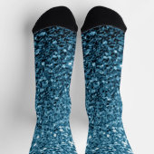 Hellblaue Imitate Glitzer Glitzern Socken (Oben)