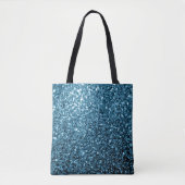 Hellblaue Imitate Glitzer Glitzern Tasche (Vorderseite)