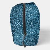 Hellblaue Imitate Glitzer Glitzern Waschbeutel (Rechts)