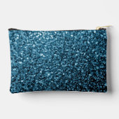 Hellblaue Imitate Glitzer Glitzern Zubehörtasche (Rückseite)