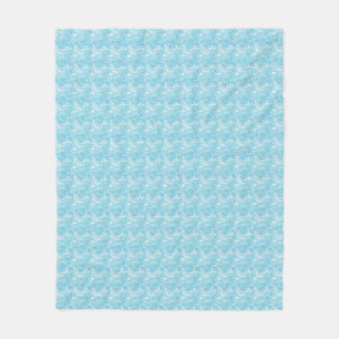 Hellblaue japanische Wellendecke Fleecedecke