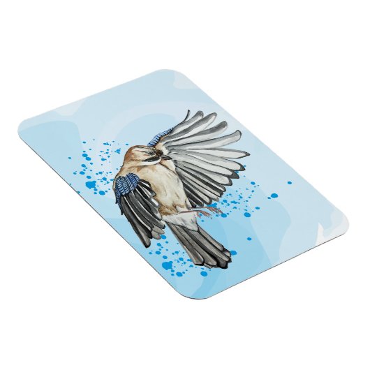 Hellblaue Jay Magnet (Rechte Seite)