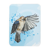 Hellblaue Jay Magnet (Vertikal)