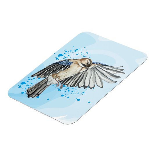 Hellblaue Jay Magnet (Linke Seite)