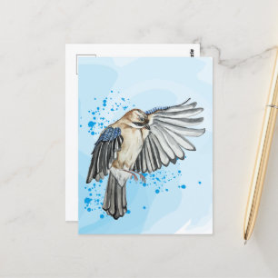 Hellblaue Jay Postkarte