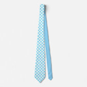 Hellblaue Jumbo-Polka-Punkte individuelle Krawatte (Vorderseite)