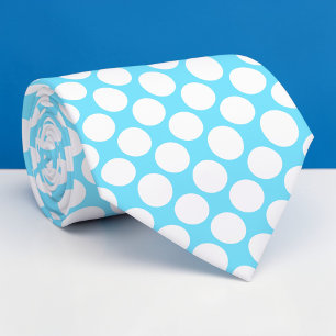 Hellblaue Jumbo-Polka-Punkte individuelle Krawatte