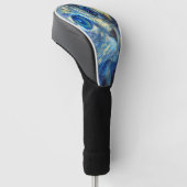 Hellblaue Katze Golf Headcover (angewinkelt)