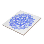 Hellblaue Keramik Fliese (Seite)