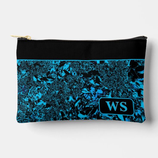 Hellblaue Kosmetiktasche Zubehörtasche (Vorderseite)