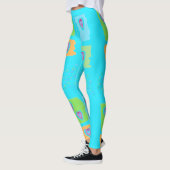 Hellblaue Leggings mit Herz (Links)