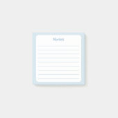 Hellblaue Linke Sticky Note Pad Post-it Klebezettel (Vorderseite)