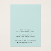 Hellblaue Logo-Kette Ohrring-Display-Karte hinzufü (Rückseite)