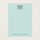 Hellblaue Logo-Kette Ohrring-Display-Karte hinzufü (Vorderseite)