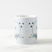 hellblaue Marineblumen Kaffeetasse (Mittel)