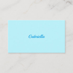 Hellblaue minimale Eleganz Visitenkarte
