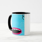 hellblaue Monster-Tasse Tasse (Vorderseite Links)