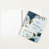 hellblaue Navy-Blumen Hochzeit Planer (Anzeige)