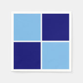 Hellblaue, navy und weiße Plätze Serviette (Vorderseite)