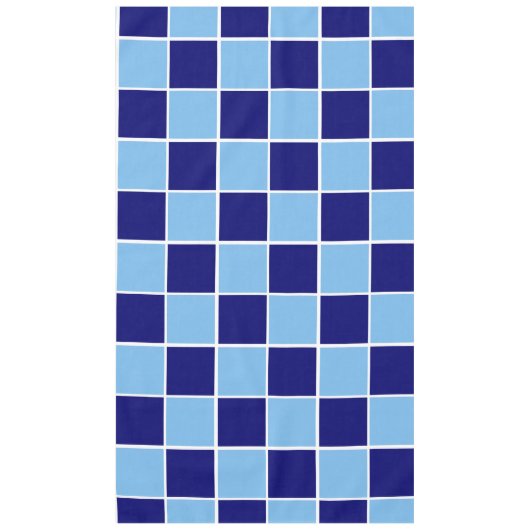 Hellblaue, navy und weiße Plätze Tischdecke (Vorderseite)