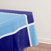 Hellblaue, navy und weiße Plätze Tischdecke (Beispiel)