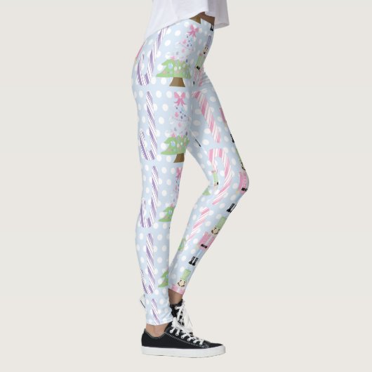 Hellblaue Nussknacker-Zuckerstange-Leggings Leggings (Rechts)