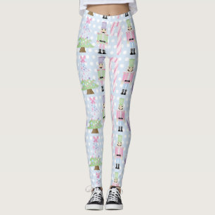 Hellblaue Nussknacker-Zuckerstange-Leggings Leggings
