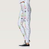 Hellblaue Nussknacker-Zuckerstange-Leggings Leggings (Links)