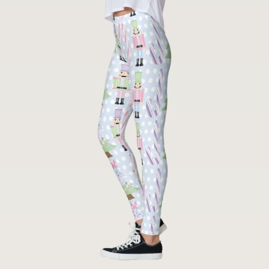 Hellblaue Nussknacker-Zuckerstange-Leggings Leggings (Links)