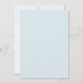 Hellblaue Pfirsich-Botanical-Hochzeit Einladung (Rückseite)