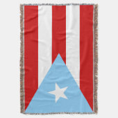 Hellblaue puerto-ricanische Flagge Decke (Vorderseite Vertikal)