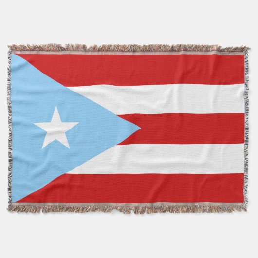 Hellblaue puerto-ricanische Flagge Decke (Vorderseite)