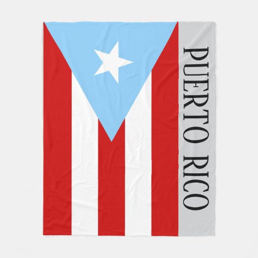 Hellblaue puerto-ricanische Flagge Fleecedecke (Vorderseite)