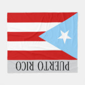 Hellblaue puerto-ricanische Flagge Fleecedecke (Vorderseite (Horizontal))