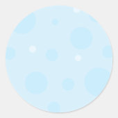 Hellblaue Punkte-Aufkleber Runder Aufkleber (Vorderseite)