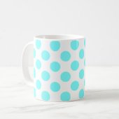 Hellblaue Punkte Kaffeetasse (Vorderseite Links)